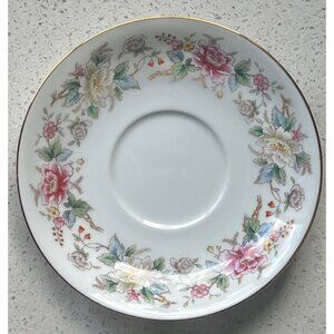 Noritake China Floral Saucer Plate 5.5” White With Blossoms & Gold Trim